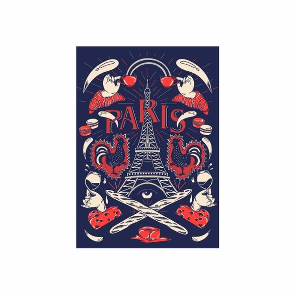 Paris Love Blue - A1 Poster