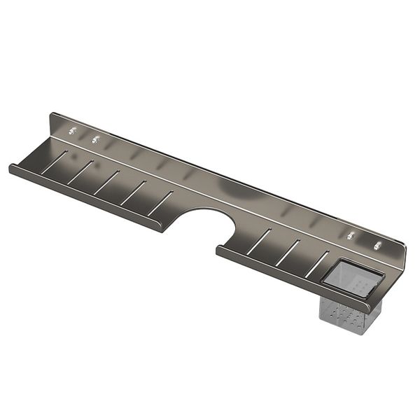 Mirror Front Rack, 50 cm Length Bathroom Rack Wall Mount Over Faucet Shelf,