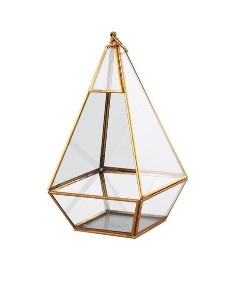 Geometric Glass Candle Holder for Home Decor-Pyramid Shape