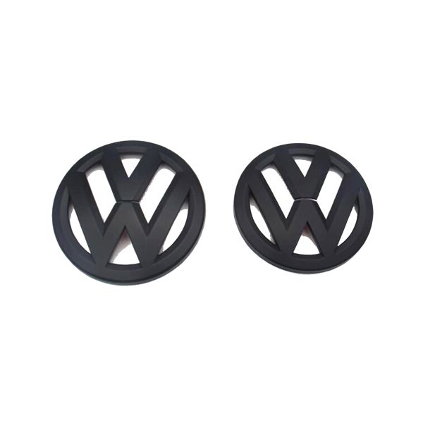 VW POLO 19~21 Front &amp; Rear Badge Set-Matt Black (POLO-1921-COVER-SET-MBK)