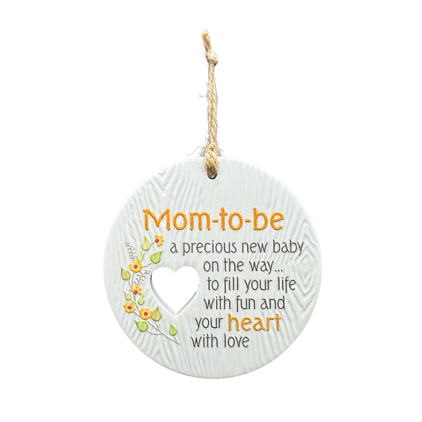 Piece of my Heart Ceramic Plaque - Mom to Be