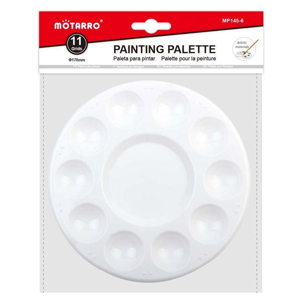 MOTARRO Round Plastic Paint Palette for Watercolor &amp; Pigments