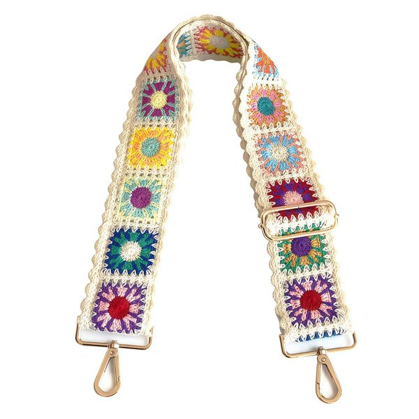 Kingdushi 2In Crochet Flower Purse Strap Adjustable Crossbody Replacement