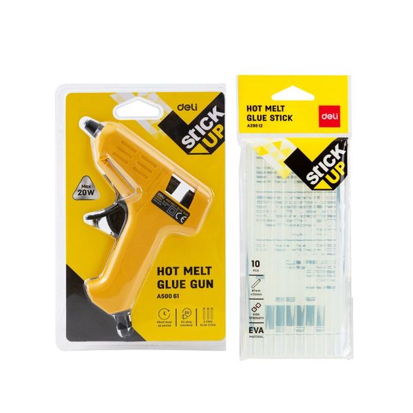 Deli Hot Melt Glue Gun with 10 pcs Hot Melt Glue Stick