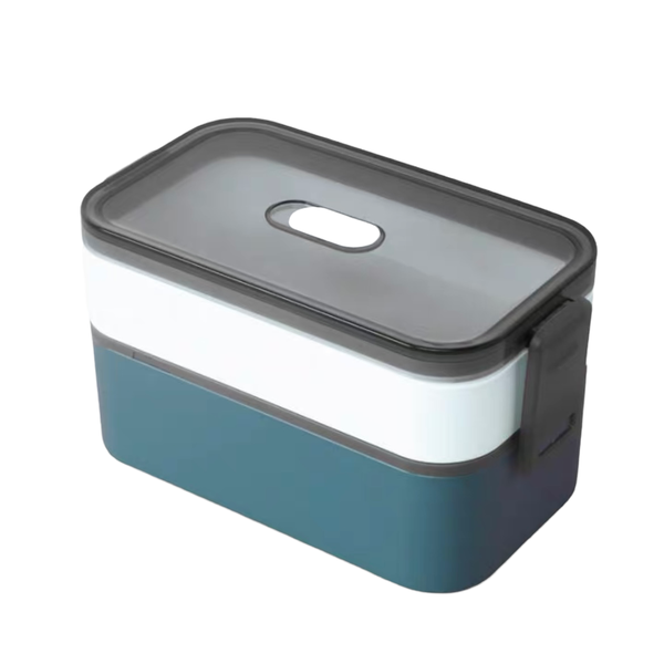 Double Layer BPA Free Bento Lunch Box Duo Colour Portable Lunch Box