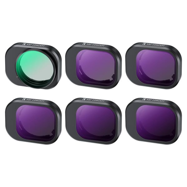 K&amp;F Concept UV+ND8+ND16+ND32+ND64+ND128 Filter Kit-DJI Mini 4 Drone