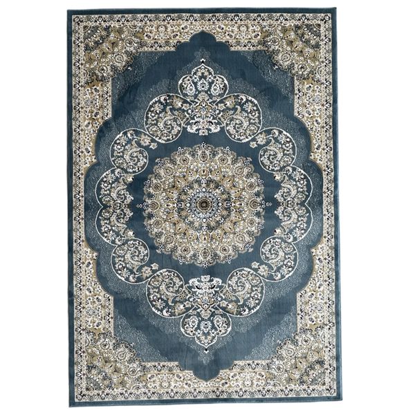 230 L x 160 W cm Turkish Machine Made True Blue Kerman Rug