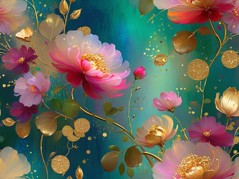 Modern Canvas Wall Art Home Decor - Flower Elegance