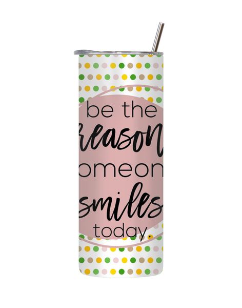 Reason 20 Oz Tumbler with Lid and Straw Motivational Words Graphic Gift 144