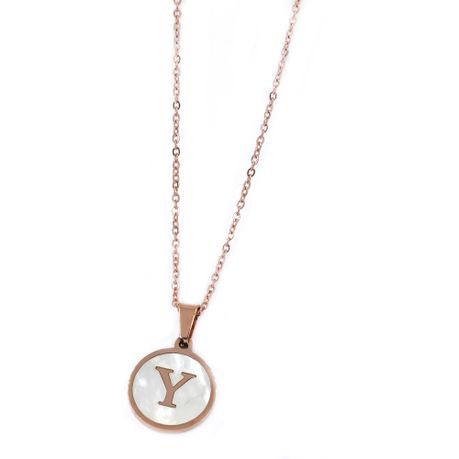 Steel My Heart Shell Insert Initial Necklace SHN65 Stainless Steel - Gold |  Buy Online in South Africa 