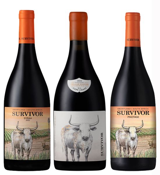 3 Bottle Mixed case of Survivor Red Wine - 3 x 750ml
