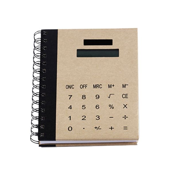 Multifunctional Spiral Notebook with Solar Calculator 18x14cm
