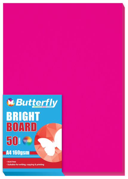 Butterfly A4 Bright Board 50s - Pink