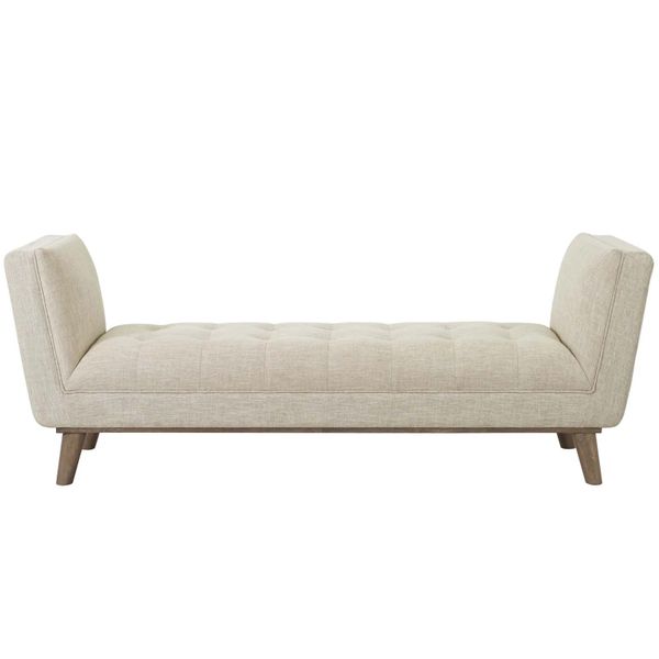 Azure Haven Tufted Button Bench in Green Velvet