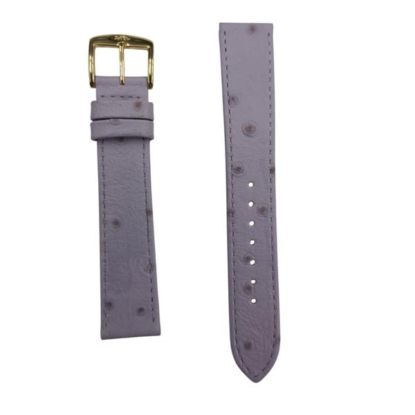 18mm Violet Watch Strap - Ostrich Grain
