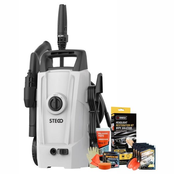 Steco High Pressure Washer and Car Headlight Restoration Kit