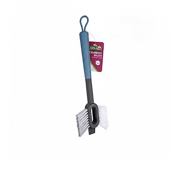 Heavy Duty 30cm Blue &amp; Grey Plastic Scrubbing Brush