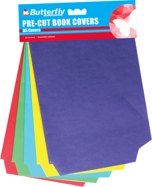Butterfly Precut A5 Bright Book Covers 10's