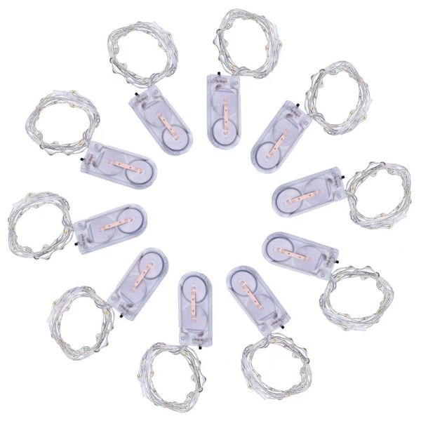 LED String Fairy Lights With Batteries (10 Pack) - 3m x 30 Bulbs