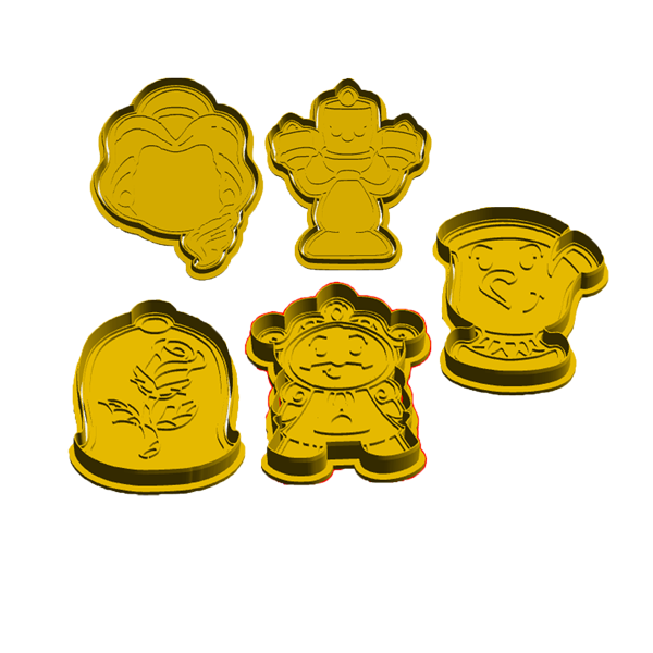 Beauty &amp; the Beast Cookie Cutter Set