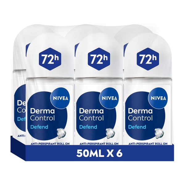 NIVEA Derma Control Defend Anti-Perspirant Roll On 6x50 ml