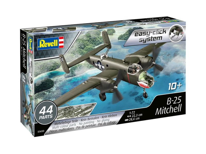 Revell Easy Click 1/72 B-25 Mitchell Plane Plastic Model Kit