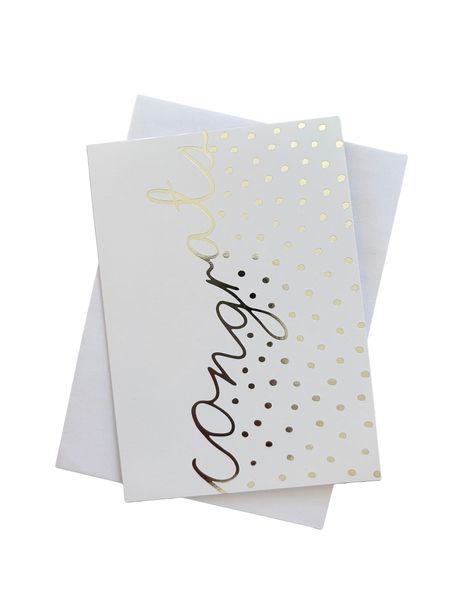 Premium Foil Greeting Cards - Congrats (Pack of 4)