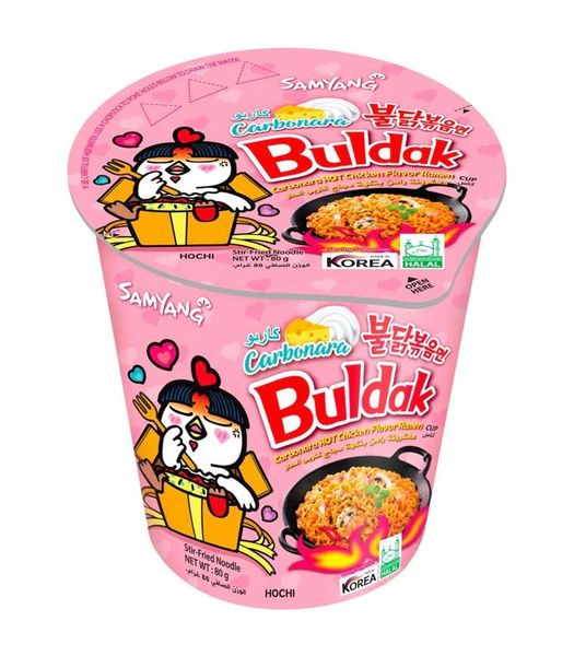 Samyang Hot Chicken Noodle Cup Carbonara - 30 Pack