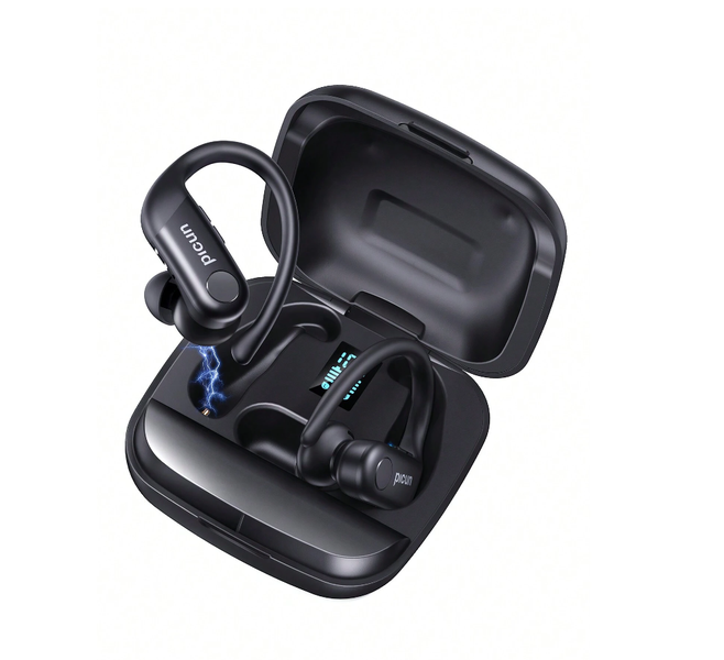 Picun - A5 - Noise Cancelling Wireless Earbuds With LED Display - Black