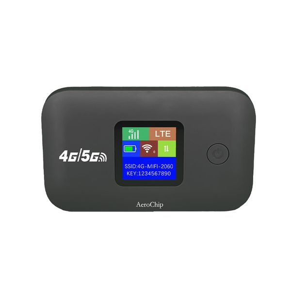 High-Speed 4G Portable MiFi Router,Ideal for Travel Business WiFi-black