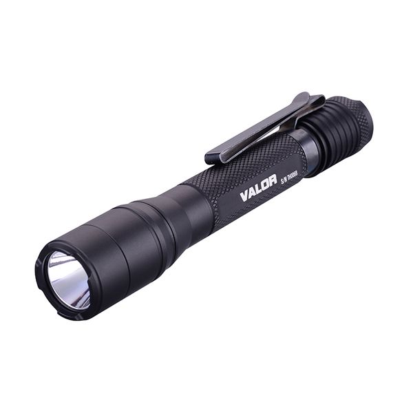 Powertac Valor 800 Lumen, 138m Throw uses 2AA Batteries