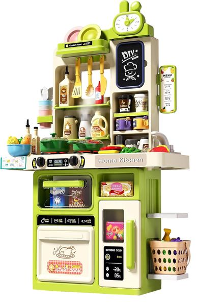 82 Piece Kids Kitchen Playset with Sound and Light - Toddler Kitchen Playset