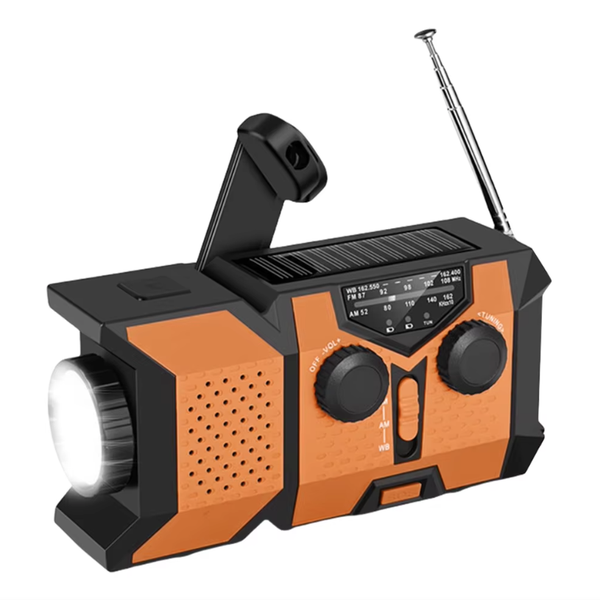 Emergency Hand Crank Radio AM/FM/WB Weather Radio Power Bank SOS Flashlight
