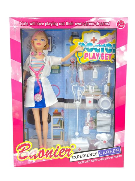 Doctor Play Set - Career Experience Doll with Medical Accessories