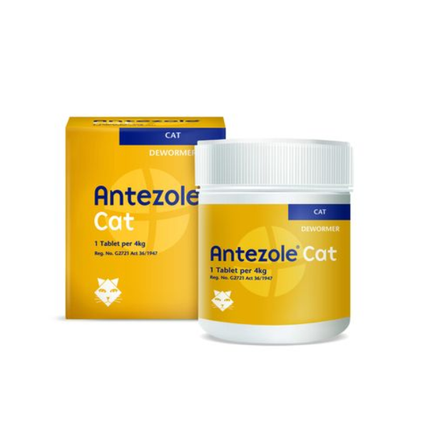 Antezole Cats Deworming (20 Tabs) - Ascarid, Hookworm, Tapeworm, Powerful