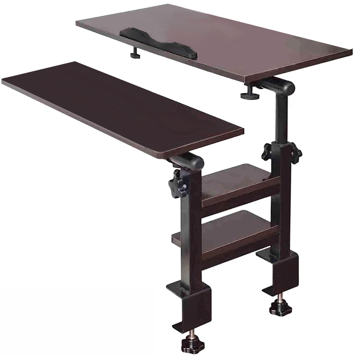 Folding Overbed Table with Adjustable Height Portable Lap Desk Tray Table