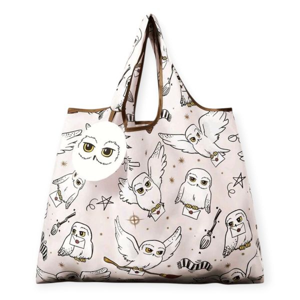 Harry Potter Hedwig Foldable Tote Bag - Large Reusable Shopping Bag