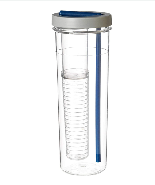 750ml Transparent Plastic Water Bottle with Straw