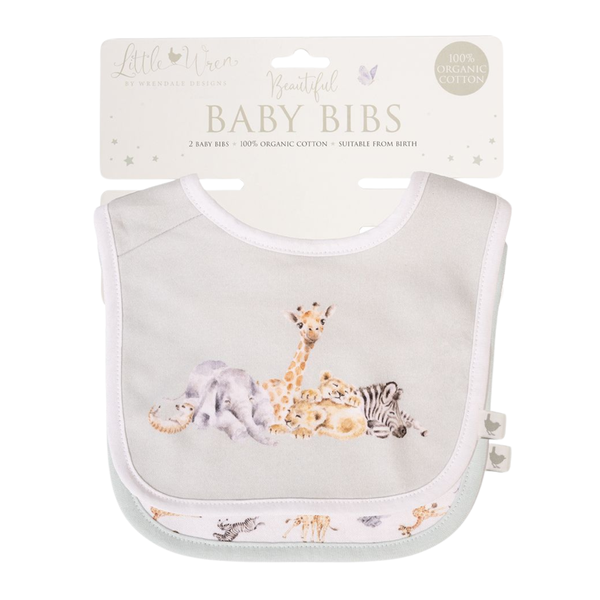 Wrendale "Little Savannah" African Animals Bib Gift Set