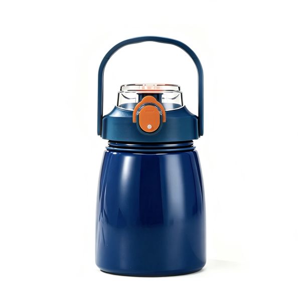 Blue 800ml Vacuum Insulated Flask Bottle with Flip Lock Lid Thermal Flask