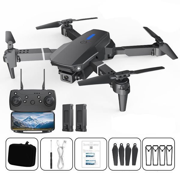 E88 Foldable Drone, Dual Camera, Batteries x2