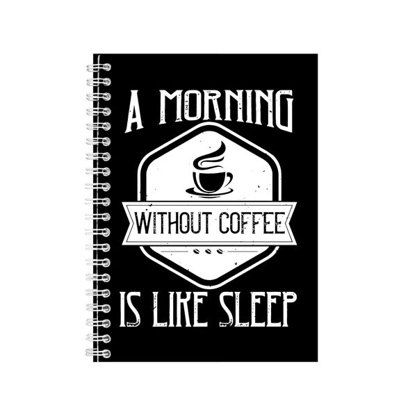 Coffee Wire Bound Notebook Gift Idea Writing Books A4 Notepad