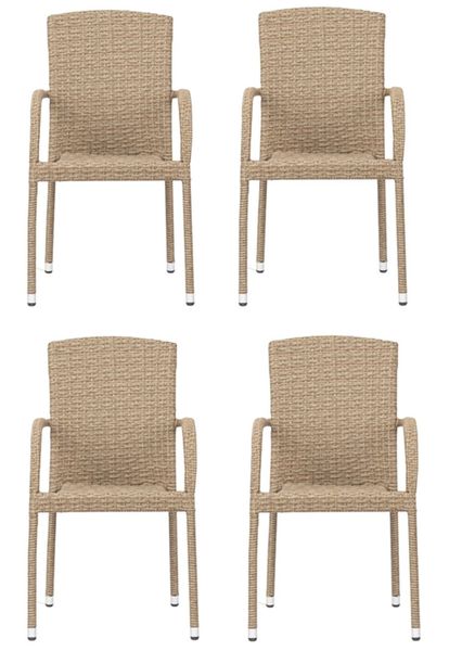 Outfit Garden Chair Stackable - 4Pack Nature