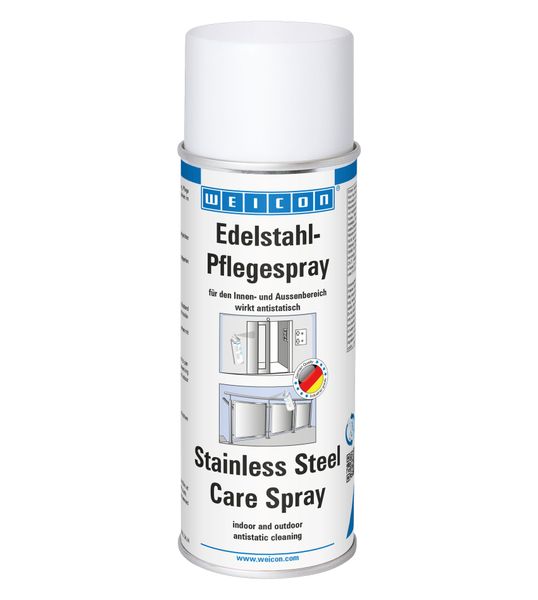 WEICON Stainless Steel Care Spray | 400 ml | Anti-static cleaning and care