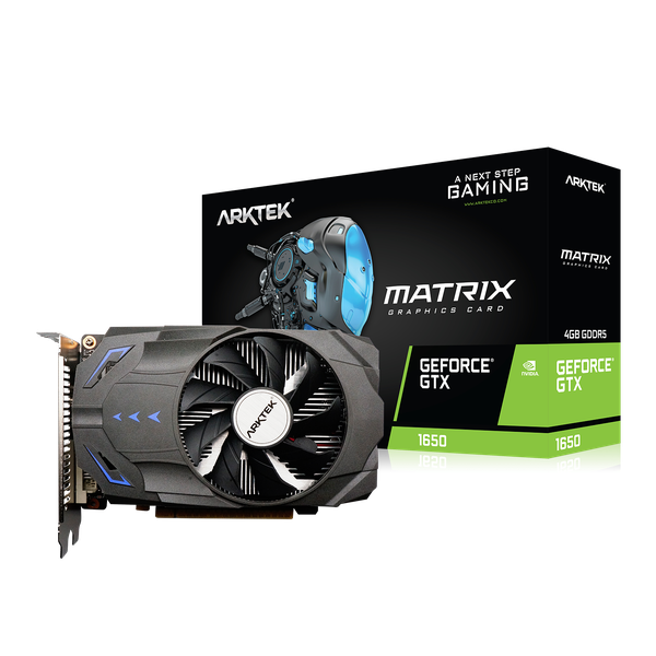Arktek Nvidia GT1650 4GB GDDR5 128-bit HDMI / DVI Graphics Card Single Fan