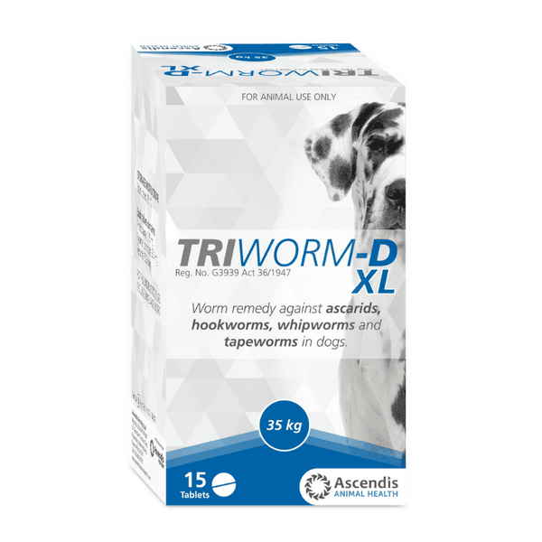 Triworm-D Dewormer For XLarge Dogs - 15 Tablets