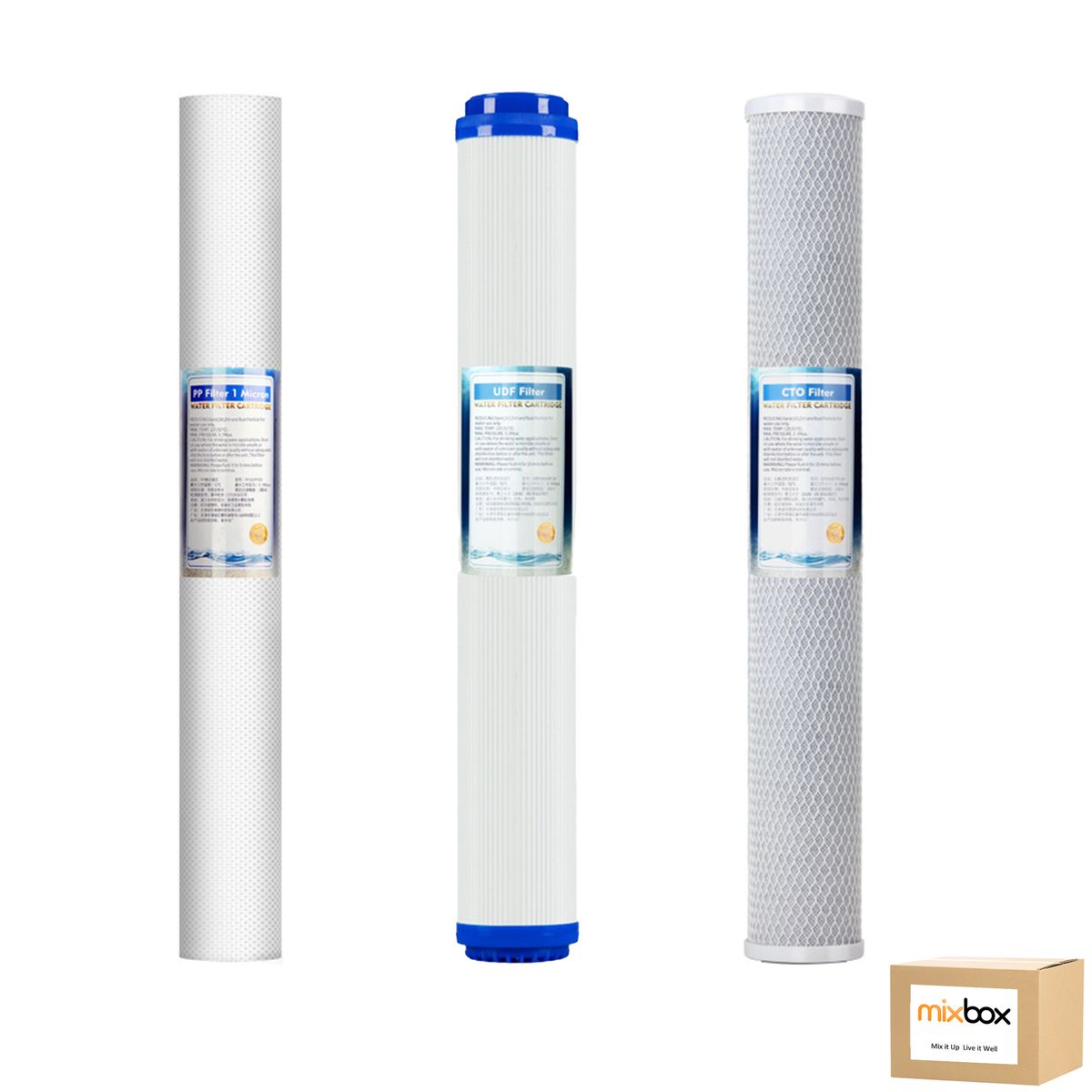 Mix Box 20 inch Compatible with Slimline Replacement Filter Set(Set of 3)