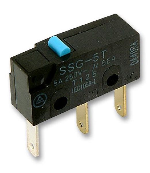 Omron (SSG-5L2P) Microswitch, Subminiature, Roller Lever