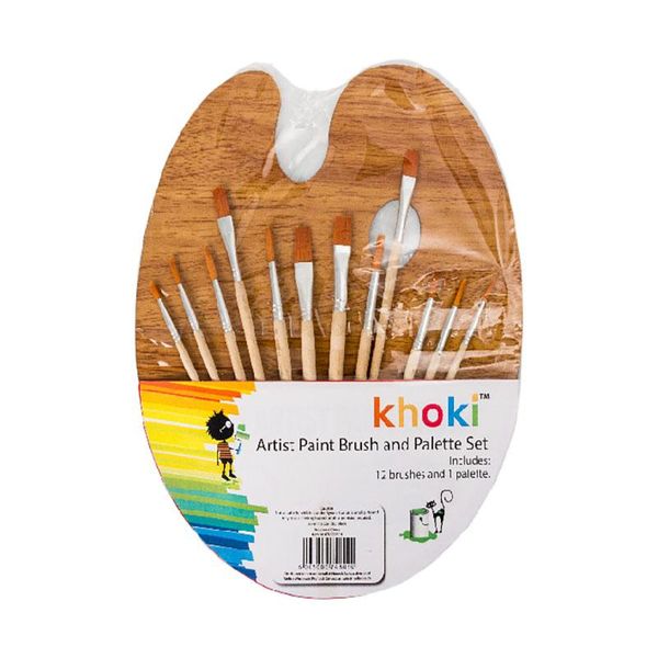 Paint Brushes &amp; Palette Artist Set (Pack of 6)