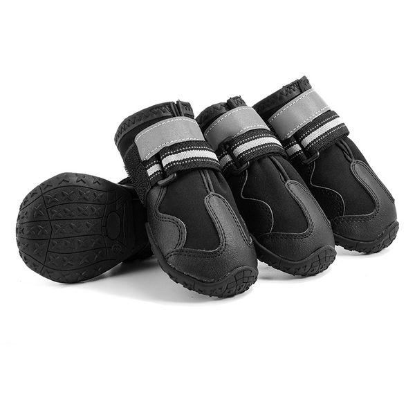 Dog Shoes with Sturdy Non-Slip Soles, Hiking Boots with Reflective Strips